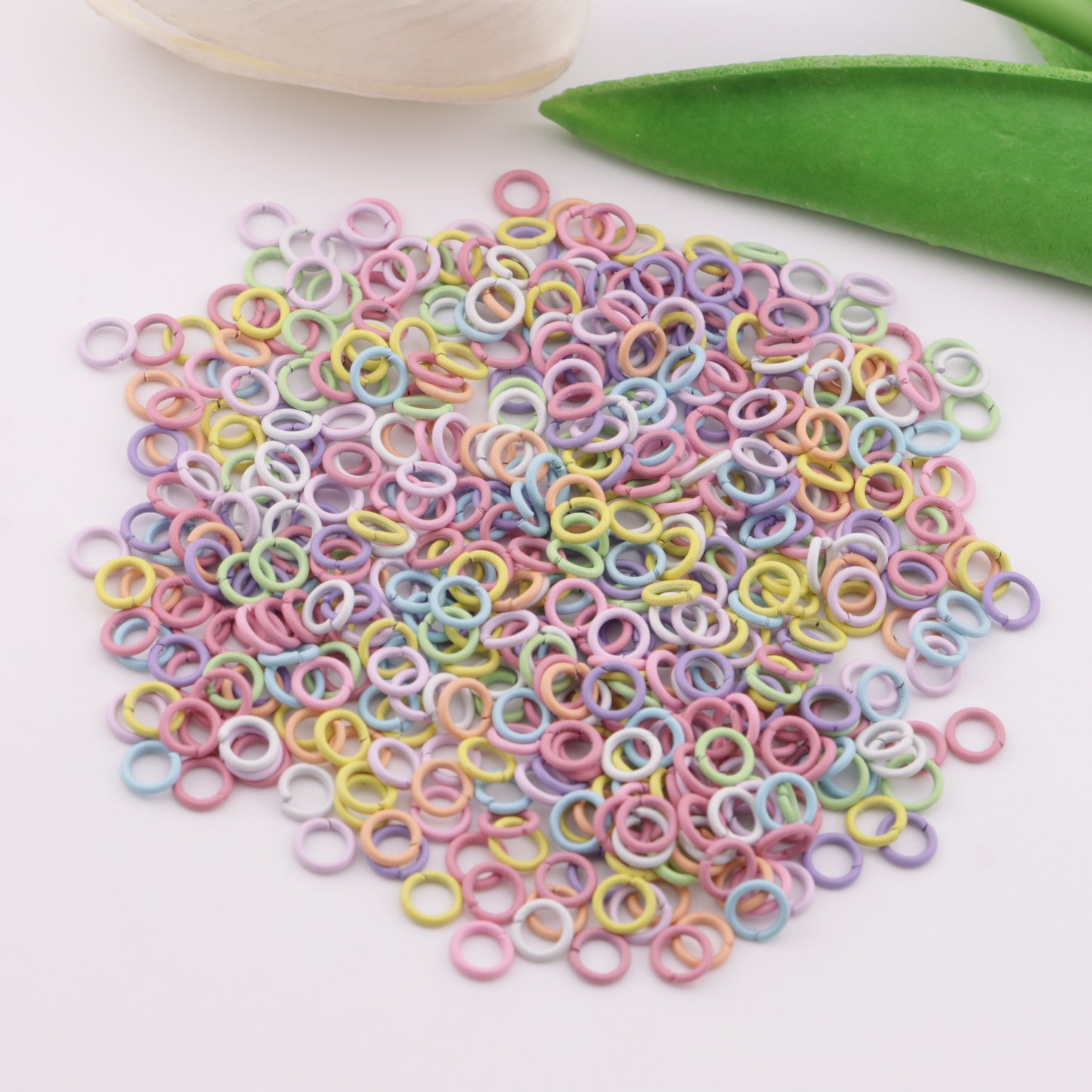 FS6094- 5mm Closed Jump Rings, Colorful Closed - End Rings