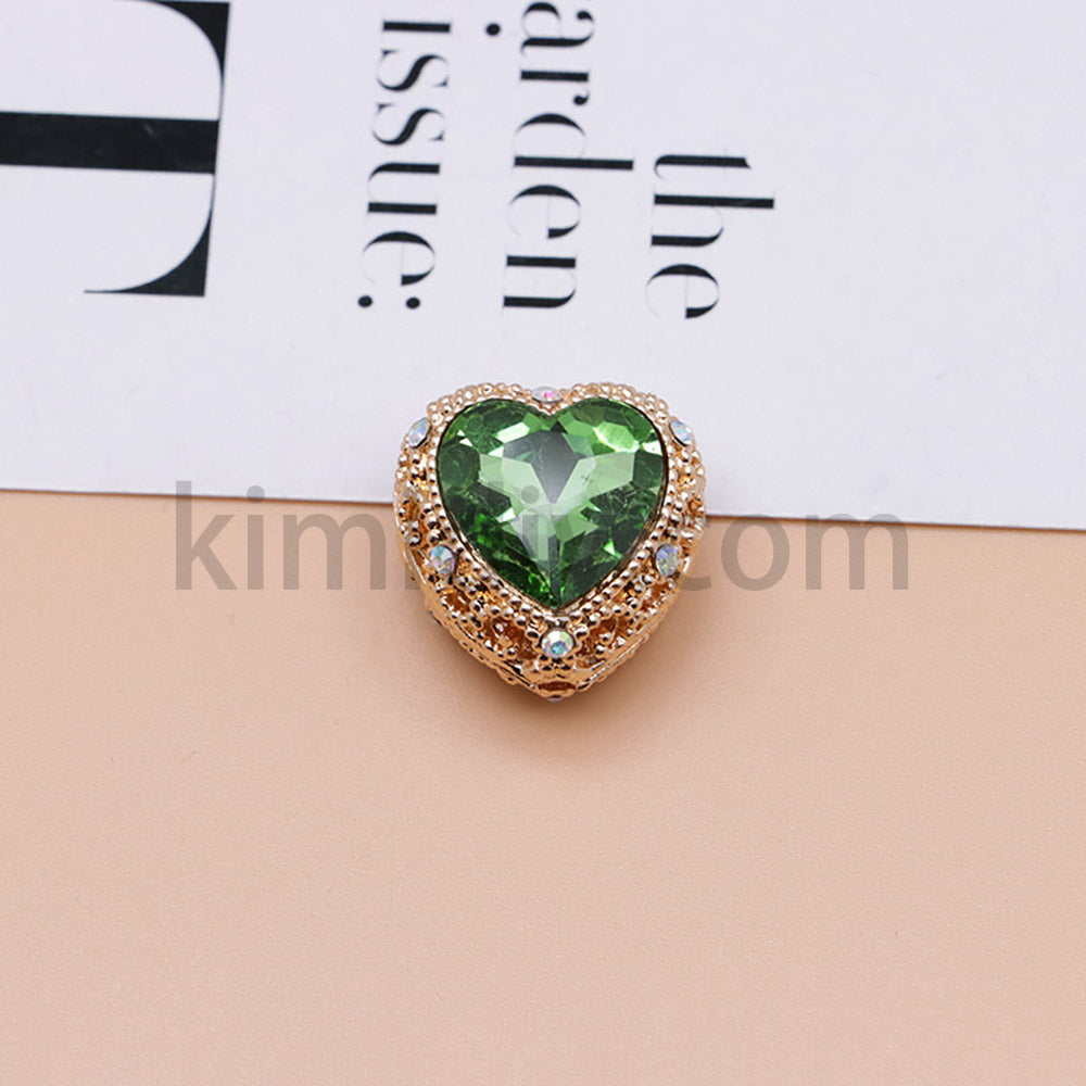FS4845-Hollowed Heart Diamond Beads Fit For Beadable Pens