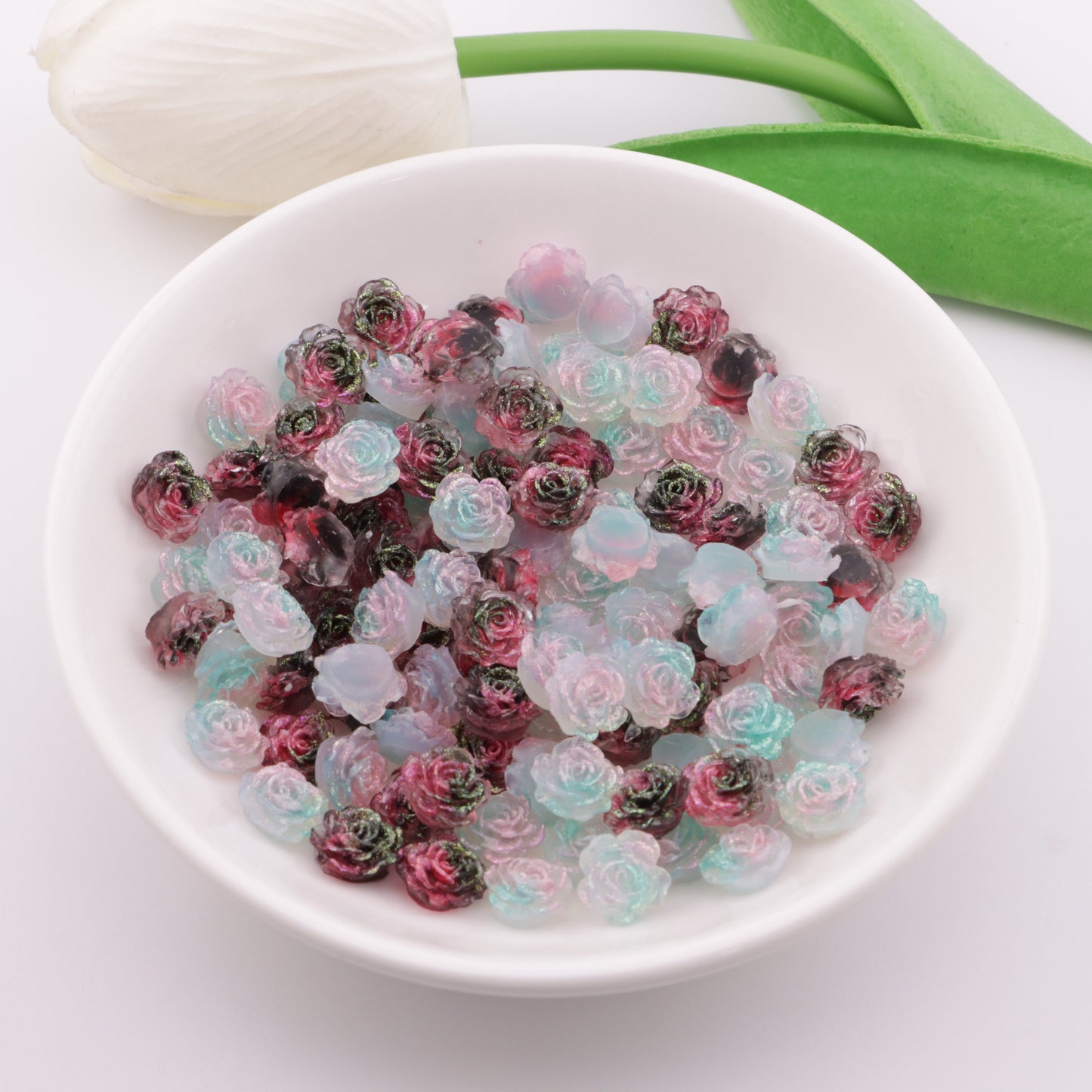 FS6082- 10mm Luminous Soft Flower Charms Luminescent Soft Flower Patches