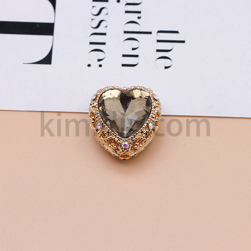FS4845-Hollowed Heart Diamond Beads Fit For Beadable Pens
