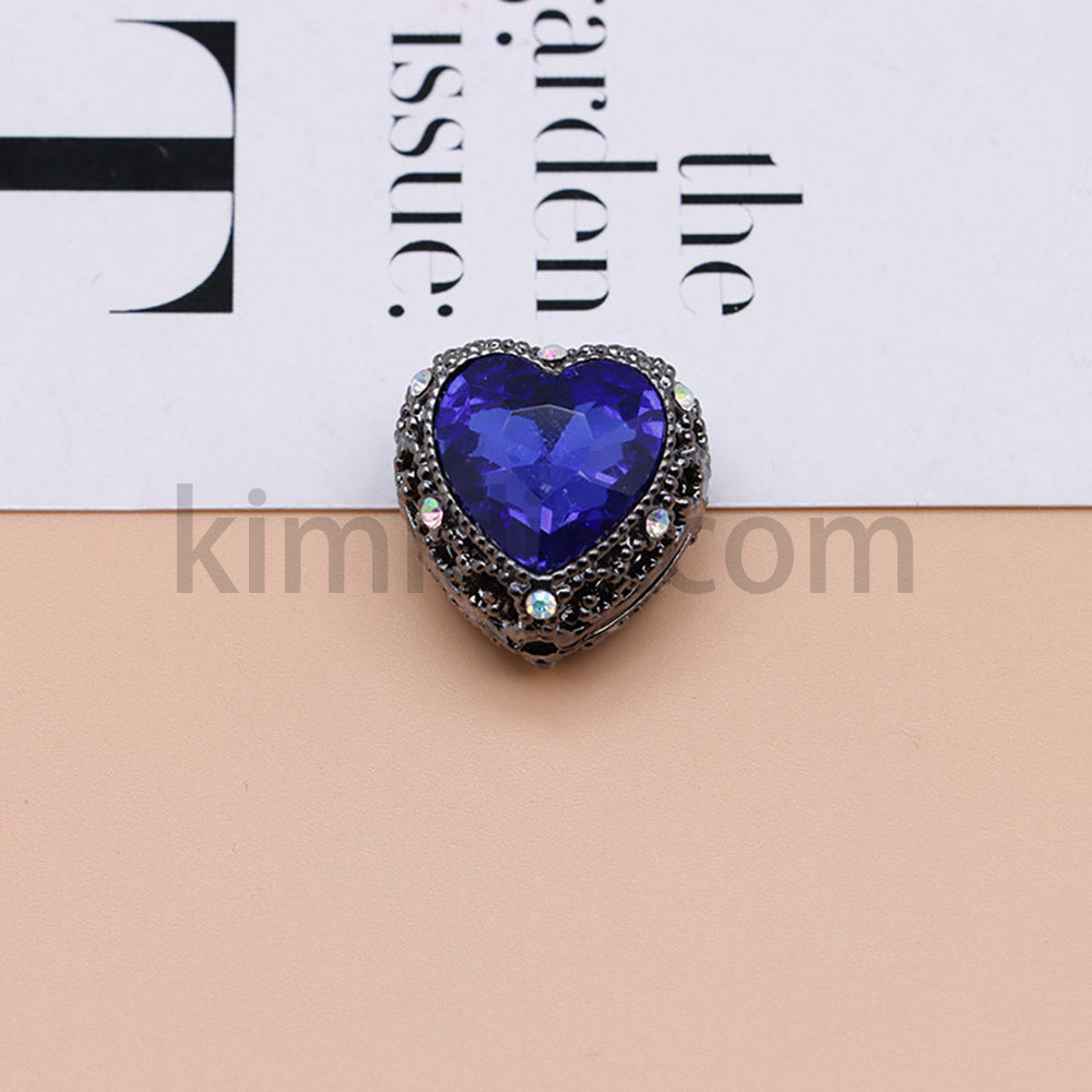 FS4845-Hollowed Heart Diamond Beads Fit For Beadable Pens