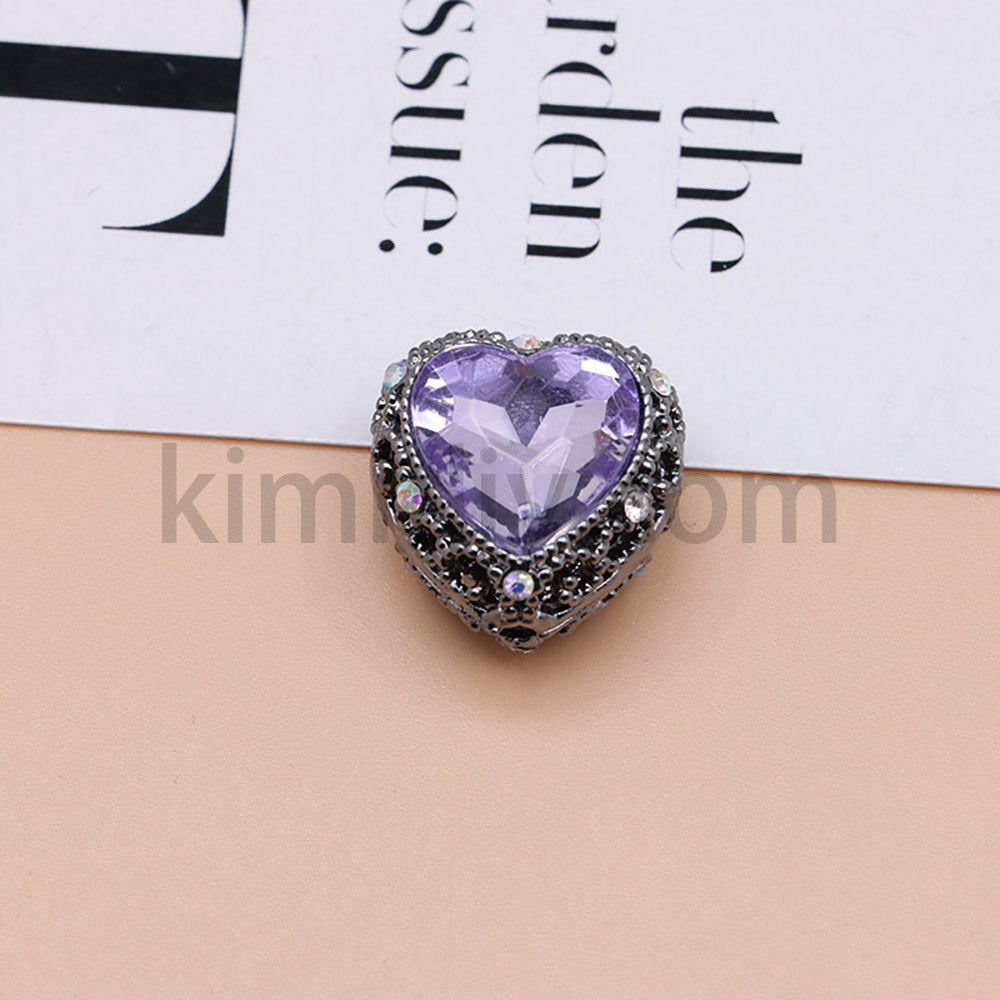 FS4845-Hollowed Heart Diamond Beads Fit For Beadable Pens
