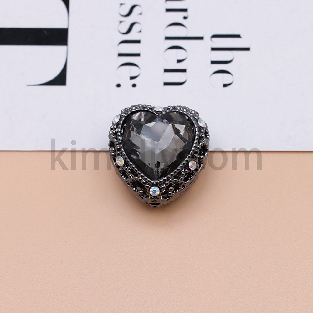 FS4845-Hollowed Heart Diamond Beads Fit For Beadable Pens