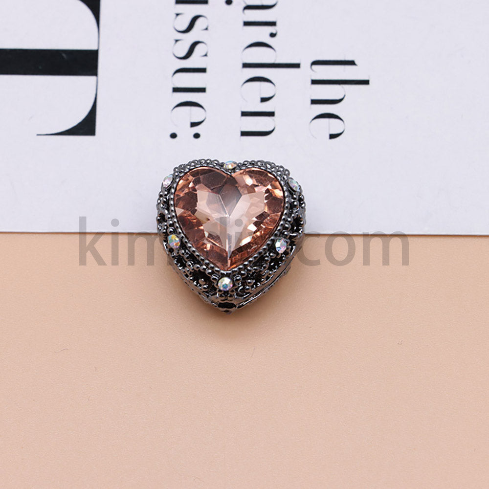 FS4845-Hollowed Heart Diamond Beads Fit For Beadable Pens