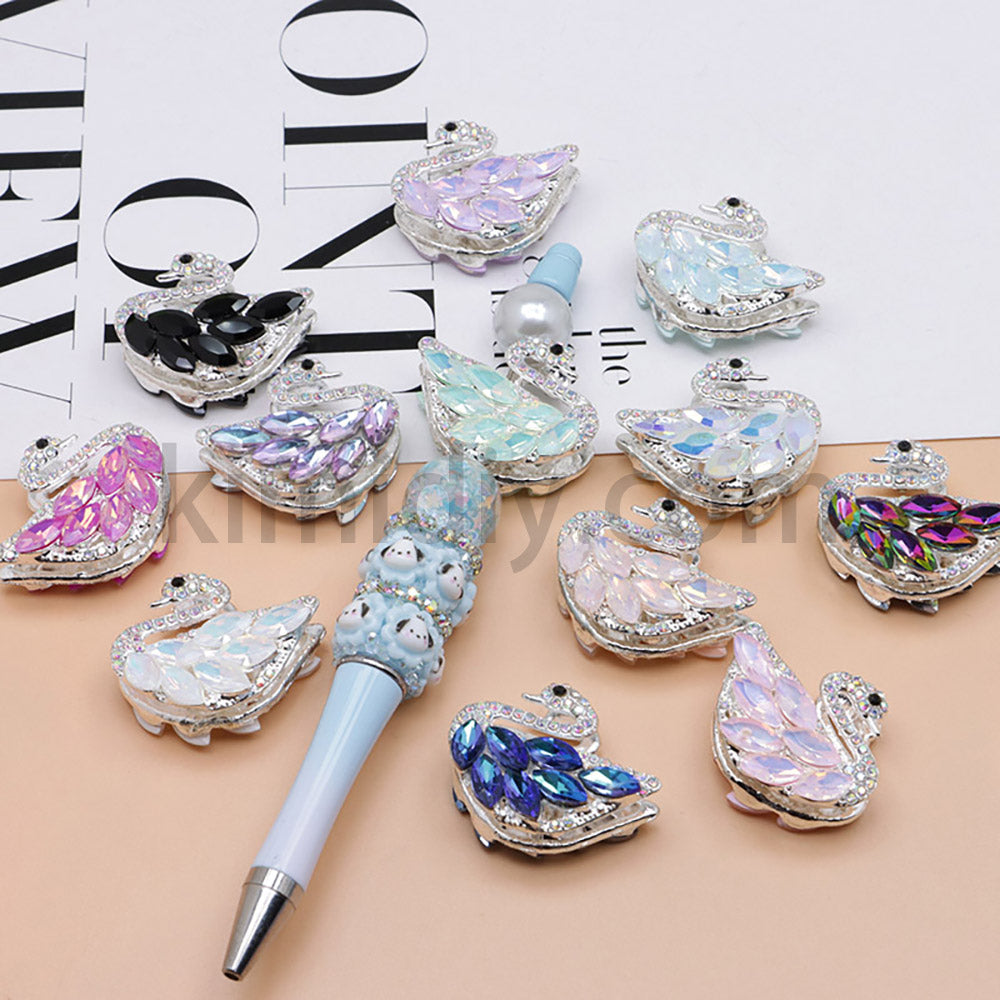 FS1622-Swan Diamond Alloy Beads Fit For Beadable Pens