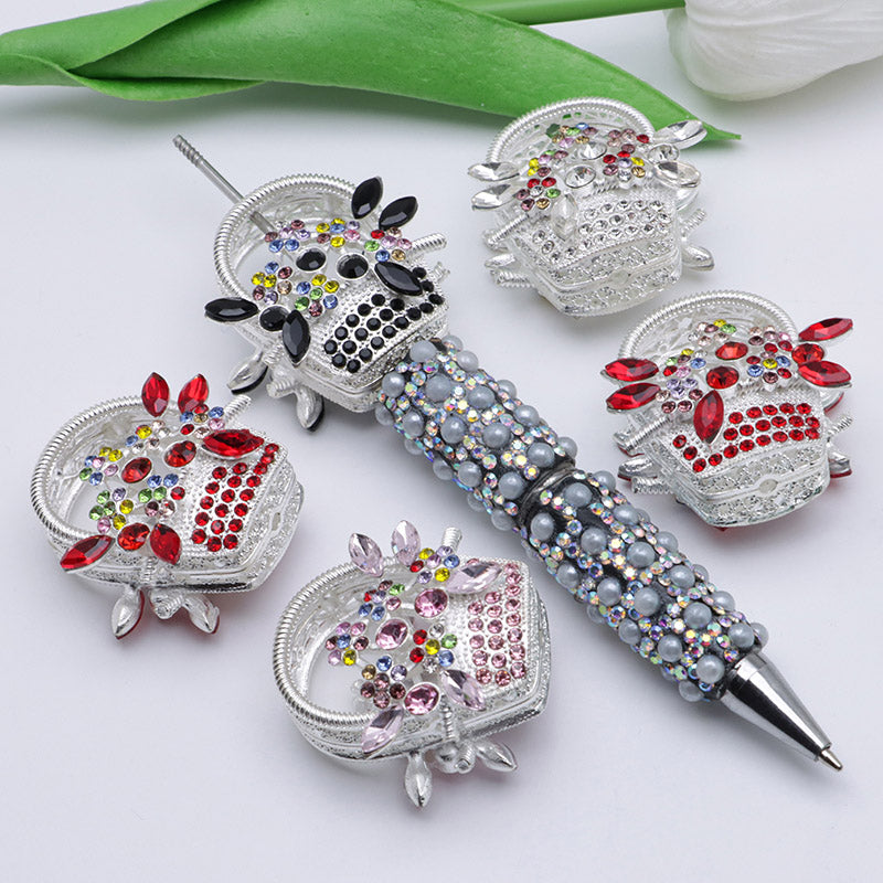 FS4952- Flower Basket Alloy Beads