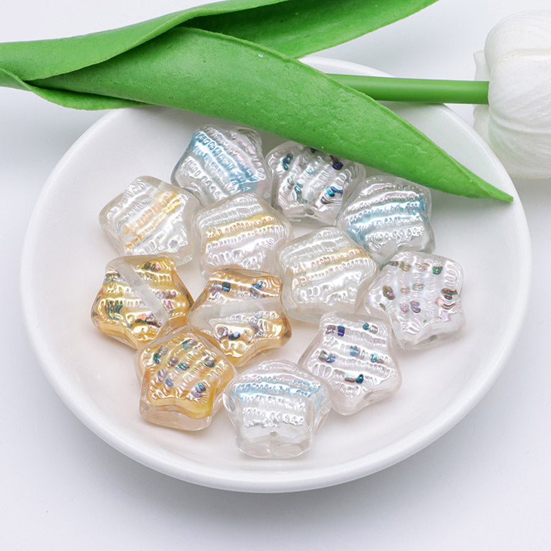 FS3692- 20mm Hand-Painted Oil Painting Bead Five-Pointed Stars