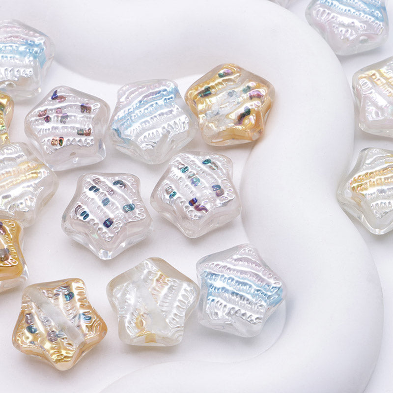 FS3692- 20mm Hand-Painted Oil Painting Bead Five-Pointed Stars