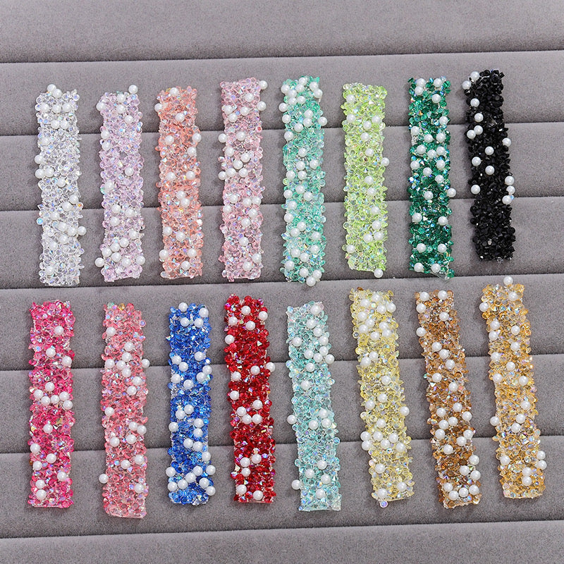 FS1515- Width 1.5cm Pearl Dianond Tape For Making Fancy Bead