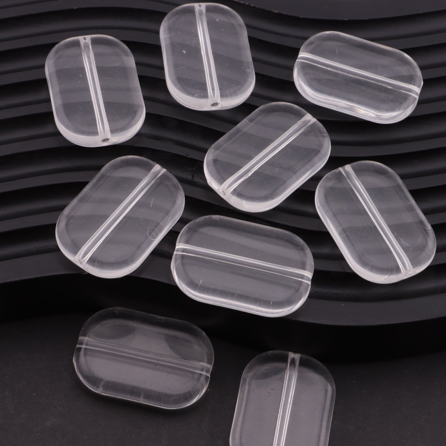 FS6148- 24*35mm Clear Rounded Rectangular Plate Based Beads Transparent Rounded Rectangular Base Beads