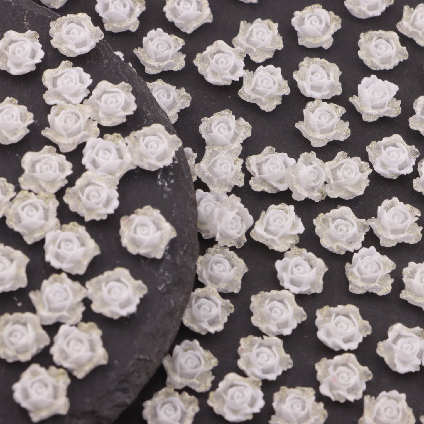 FS6144- 8mm Luminous Soft Flower Charms Night - Glow Soft Flower Patches
