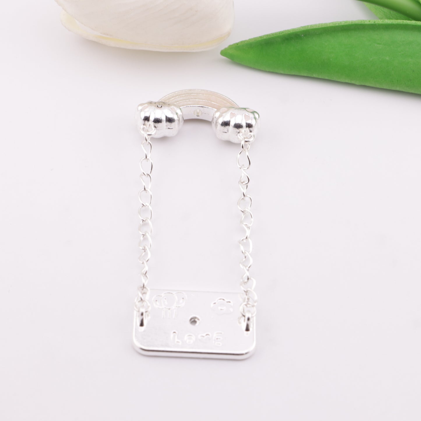 FS6154- Metal Rainbows And Plate Beads Set With Holes