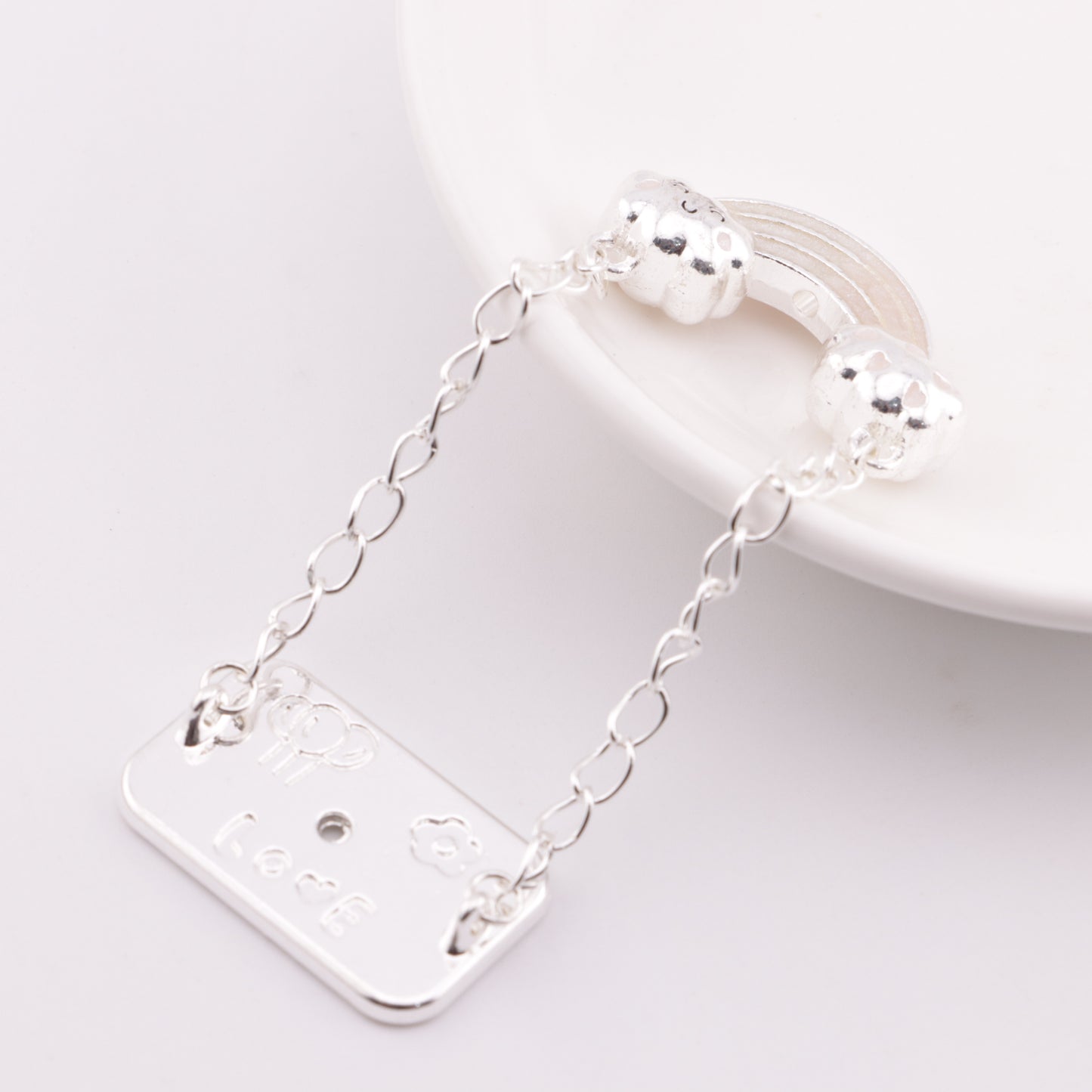 FS6154- Metal Rainbows And Plate Beads Set With Holes