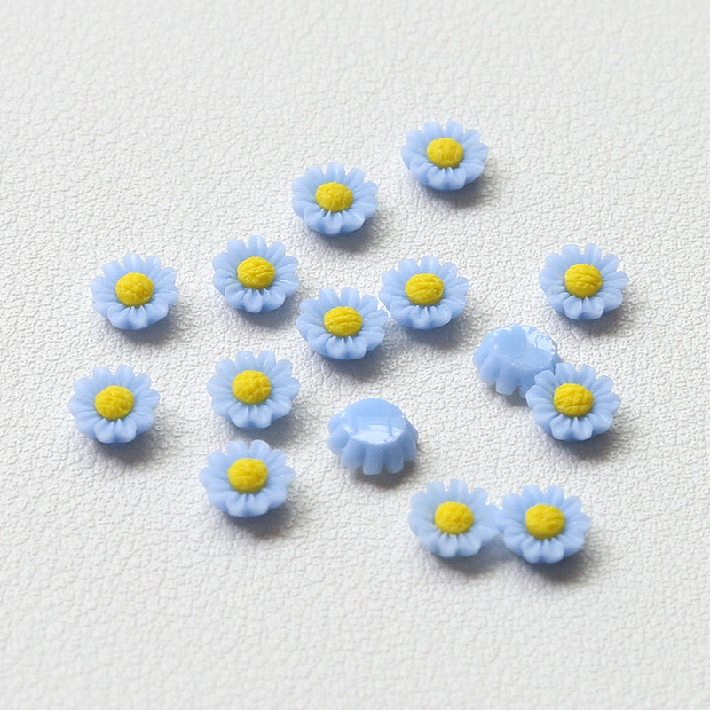 FS1317- 6MM Dasiy Flower Resin Nail Charms For Making Fancy Bead Or Fancy Pen