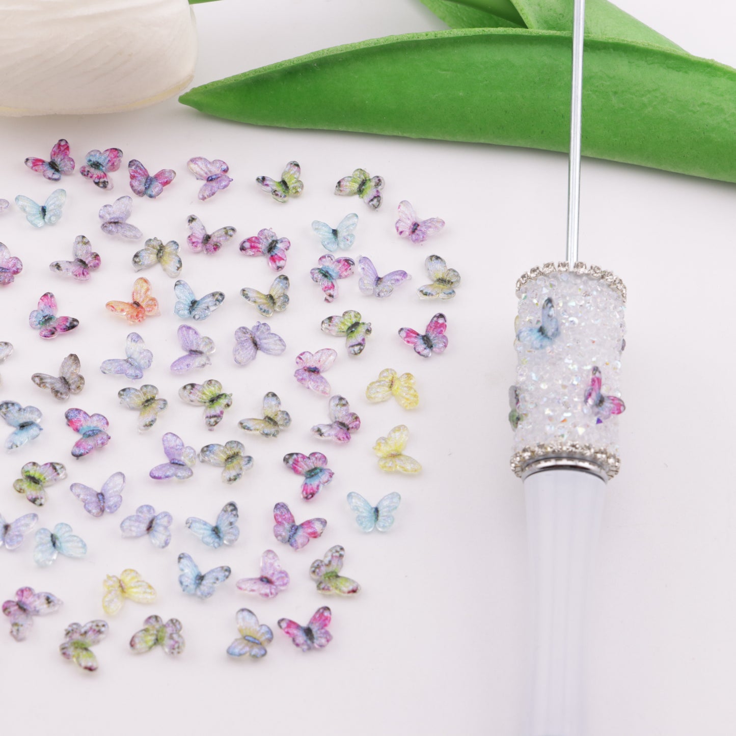 FS6172- 6×8mm Colorful Butterfly Charms Colorful Small Butterfly Patches