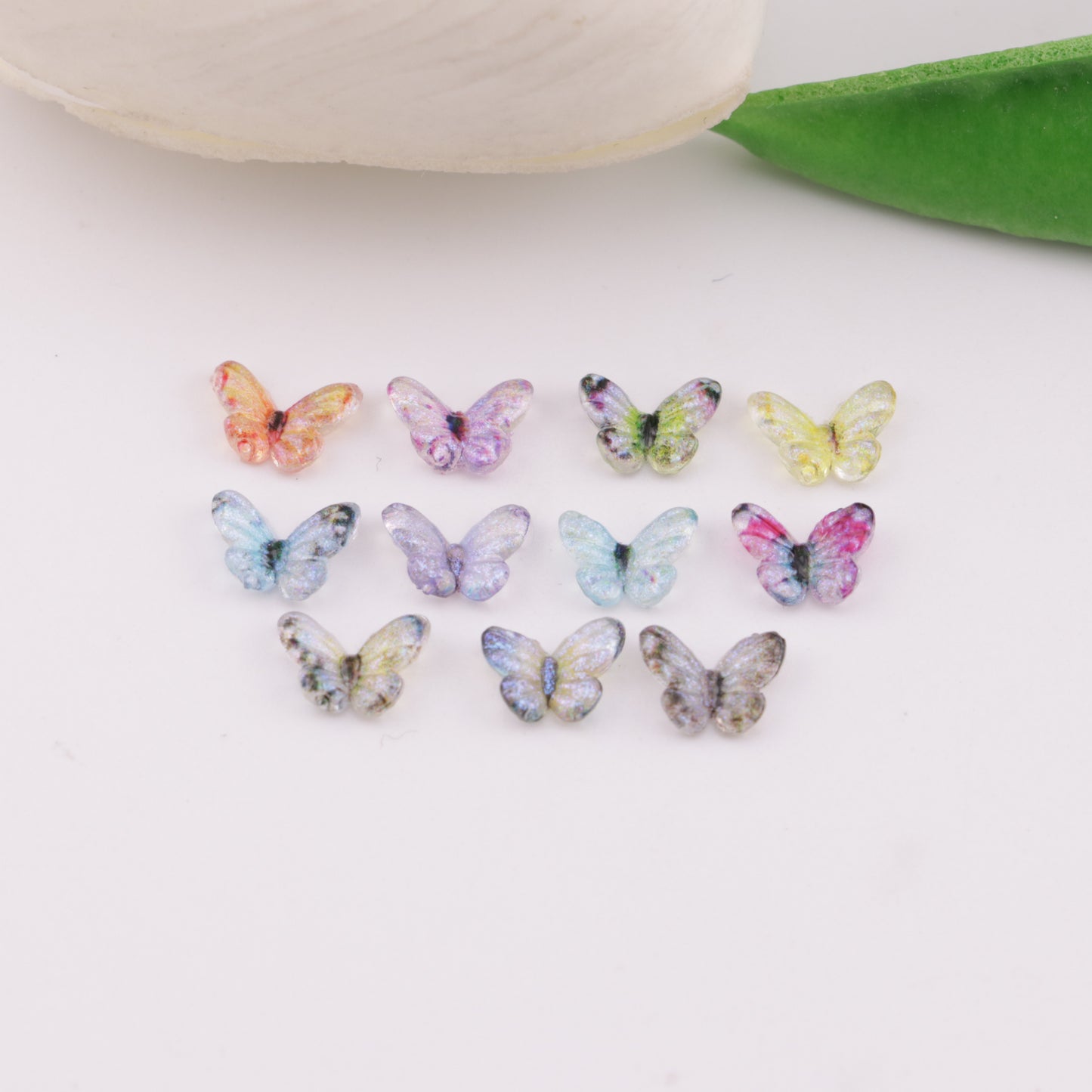 FS6172- 6×8mm Colorful Butterfly Charms Colorful Small Butterfly Patches