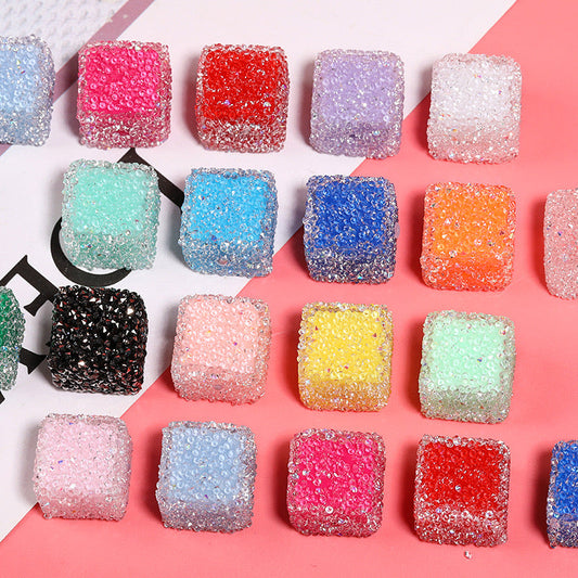 FS1373- 16mm*16mm Solid Color Sugar Cubes Fit For Beadable Pens