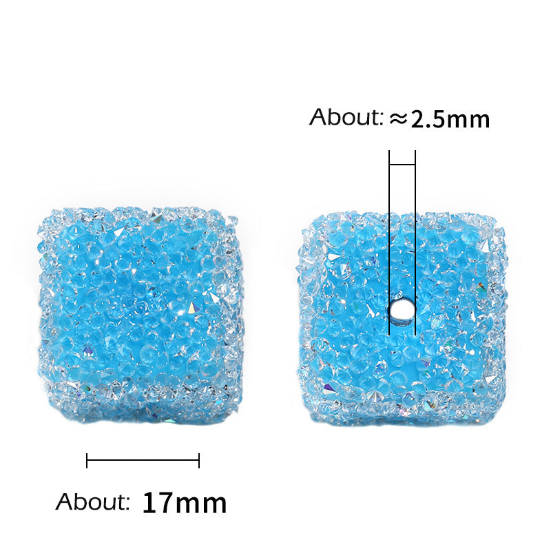 FS1373- 16mm*16mm Solid Color Sugar Cubes Fit For Beadable Pens