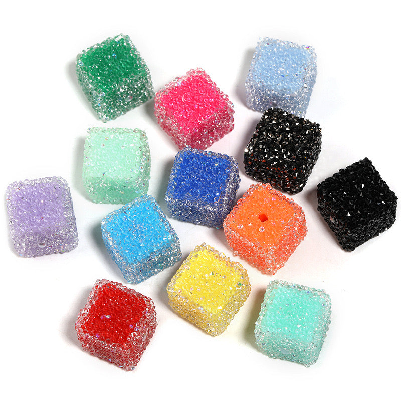 FS1373- 16mm*16mm Solid Color Sugar Cubes Fit For Beadable Pens