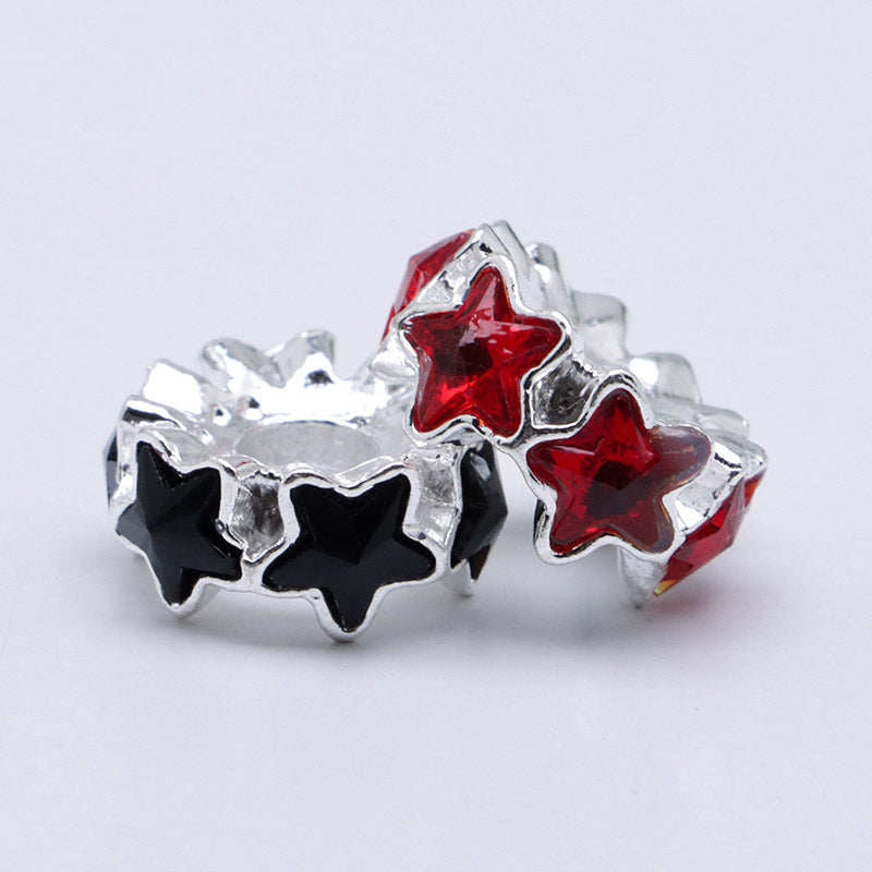 FS5235- 16mm Metal Spacers With 6 Star Diamonds