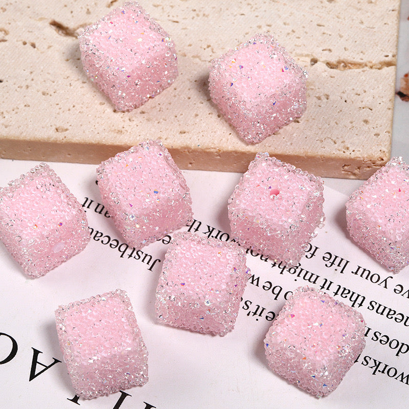 FS1373- 16mm*16mm Solid Color Sugar Cubes Fit For Beadable Pens