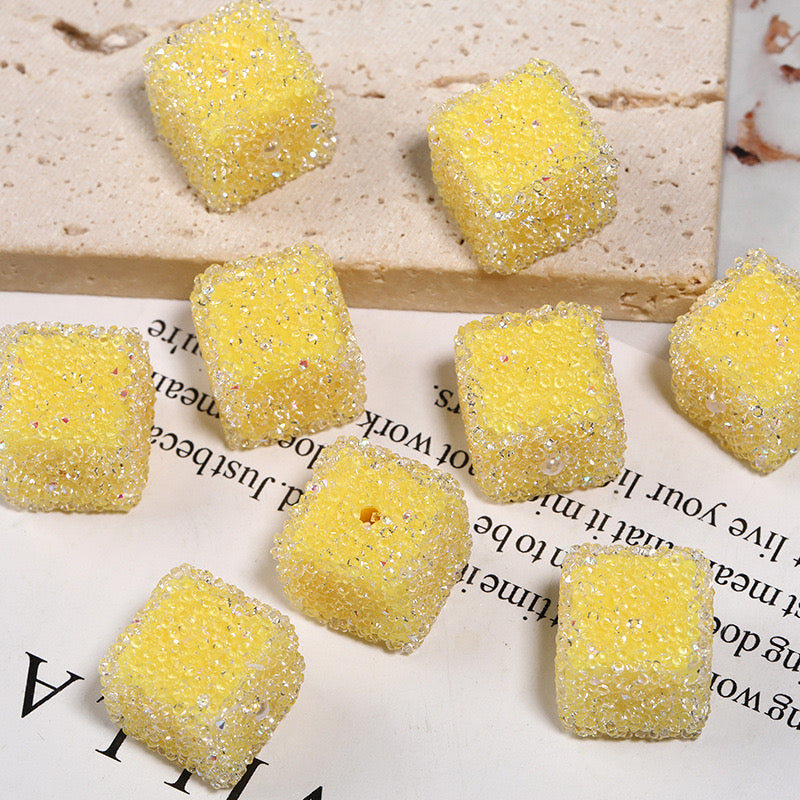 FS1373- 16mm*16mm Solid Color Sugar Cubes Fit For Beadable Pens