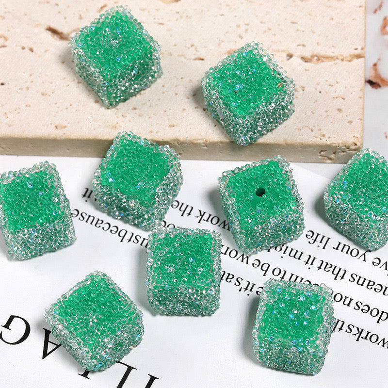 FS1373- 16mm*16mm Solid Color Sugar Cubes Fit For Beadable Pens