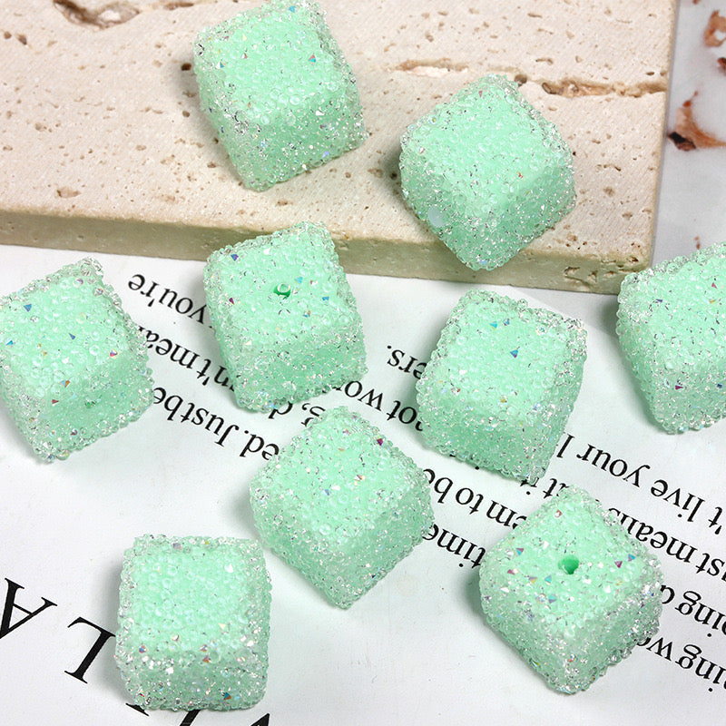 FS1373- 16mm*16mm Solid Color Sugar Cubes Fit For Beadable Pens