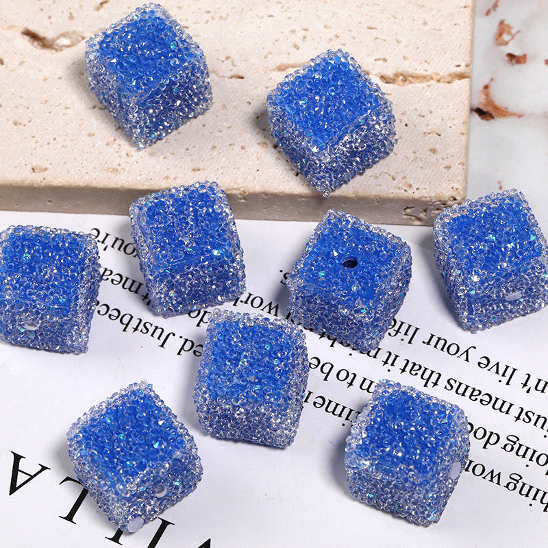 FS1373- 16mm*16mm Solid Color Sugar Cubes Fit For Beadable Pens