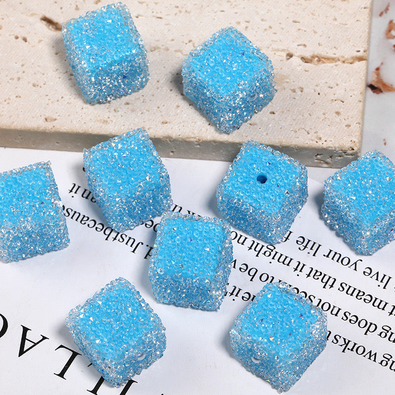 FS1373- 16mm*16mm Solid Color Sugar Cubes Fit For Beadable Pens