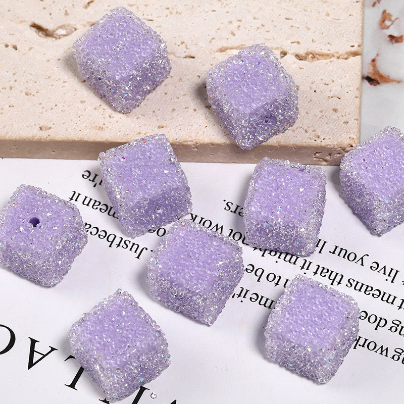 FS1373- 16mm*16mm Solid Color Sugar Cubes Fit For Beadable Pens