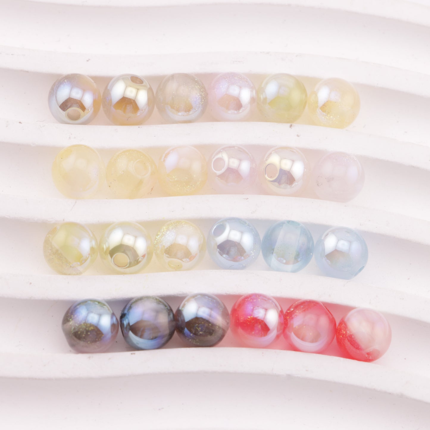FS6185- 8mm Uv Color Changing Beads Fine Glitter Changing Beads Fit For Pen