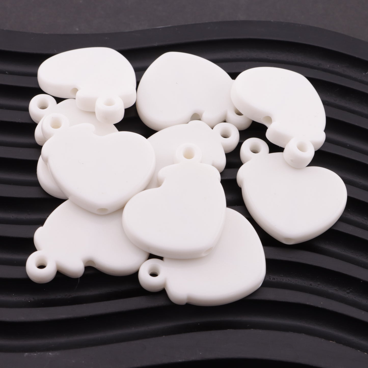 FS6181- Beads Based Beads With Charms Hole Heart-Shaped Hanging Hole Bottom Beads