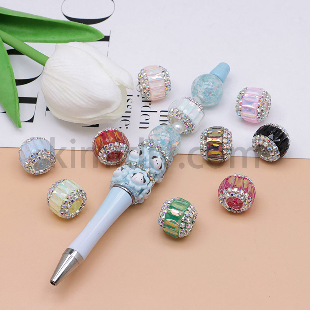 FS0365- 16MM Round Sparkling Beads Fit For Beadable Pens