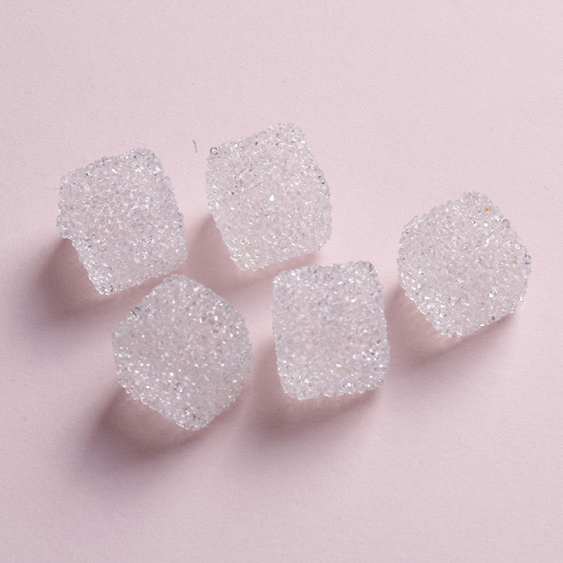 FS1374- 16MM Clear Sugar Cube Beads Fit For Beadable Pens