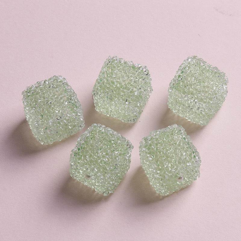 FS1374- 16MM Clear Sugar Cube Beads Fit For Beadable Pens