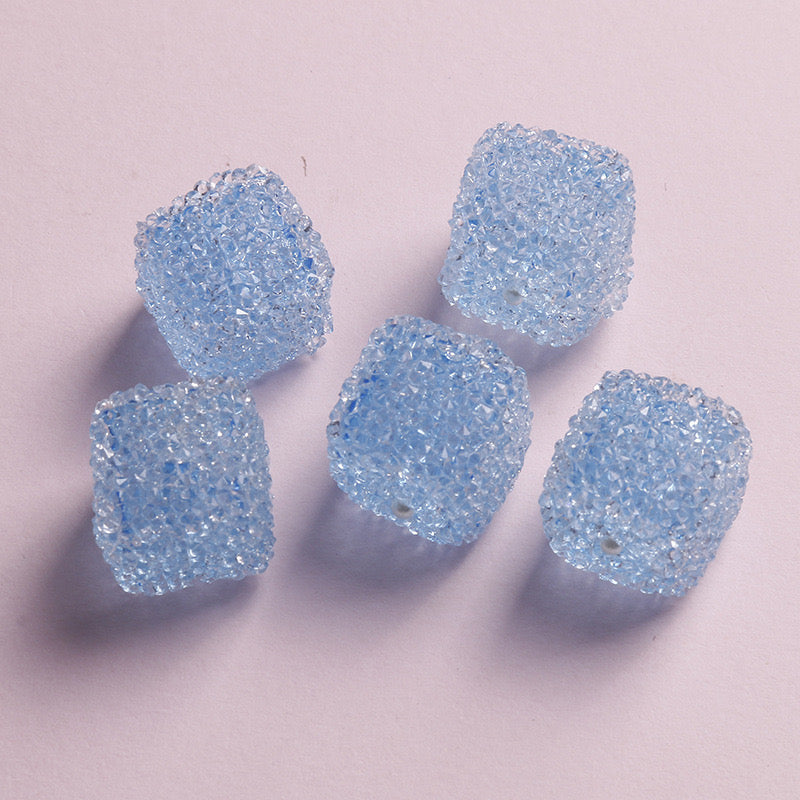 FS1374- 16MM Clear Sugar Cube Beads Fit For Beadable Pens