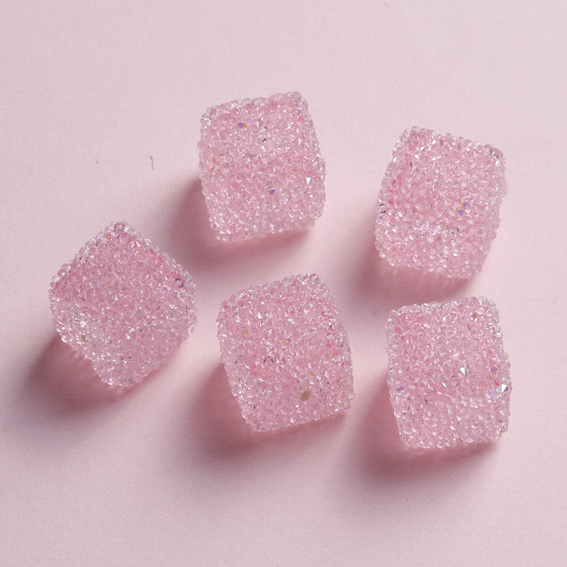 FS1374- 16MM Clear Sugar Cube Beads Fit For Beadable Pens