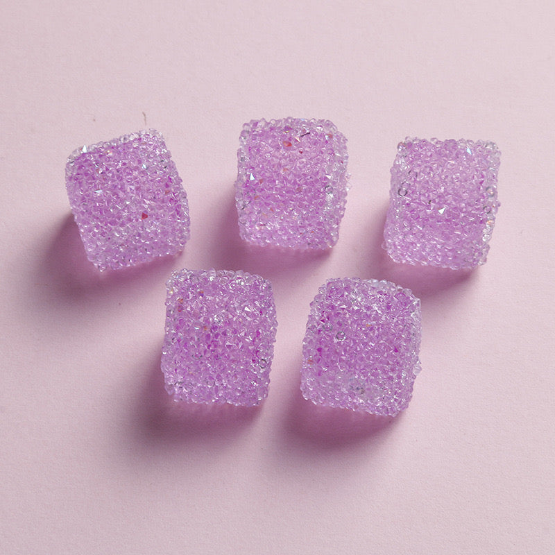 FS1374- 16MM Clear Sugar Cube Beads Fit For Beadable Pens