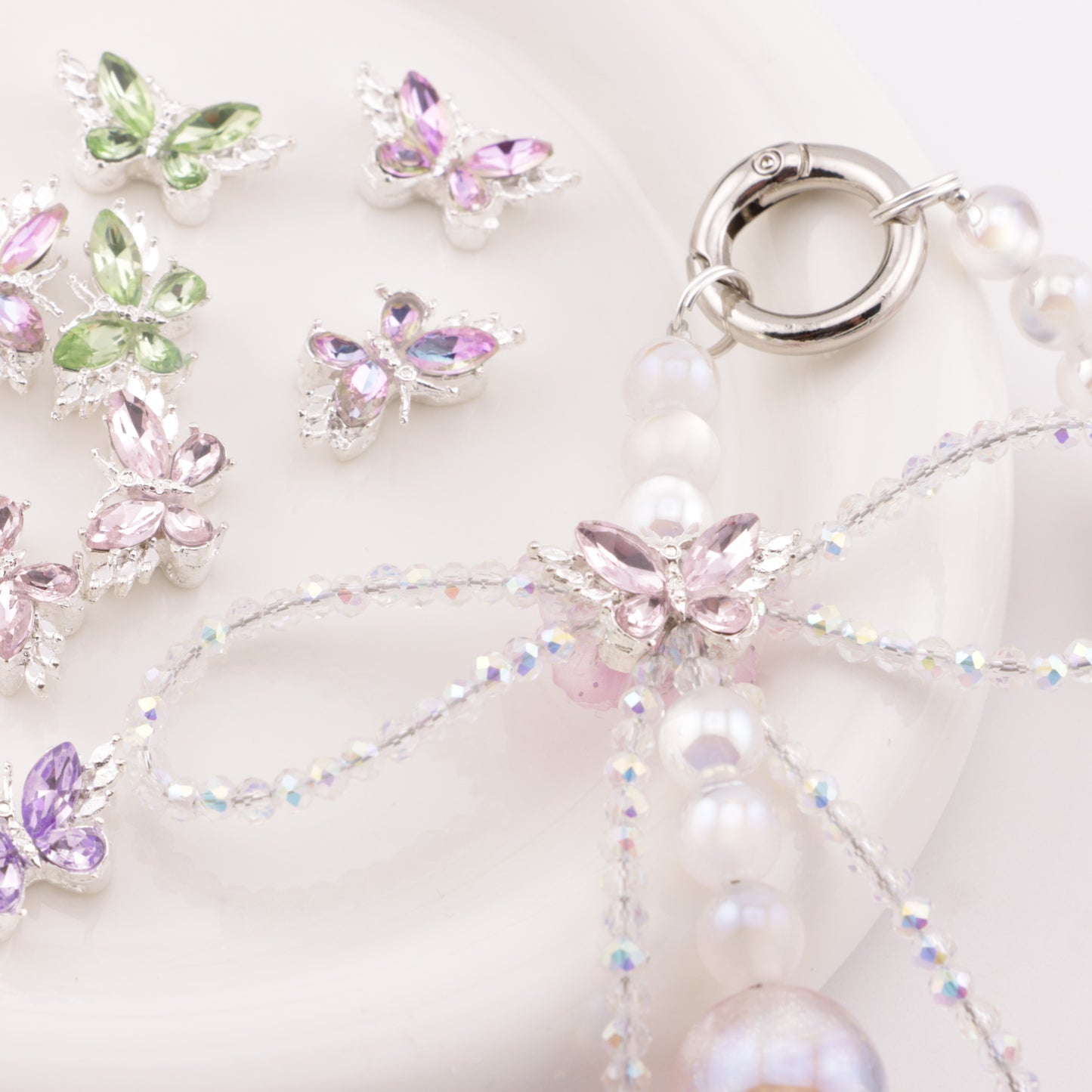 FS5225- 12*22mm Butterfly 4 Hole Metal Beads Fit For Pen