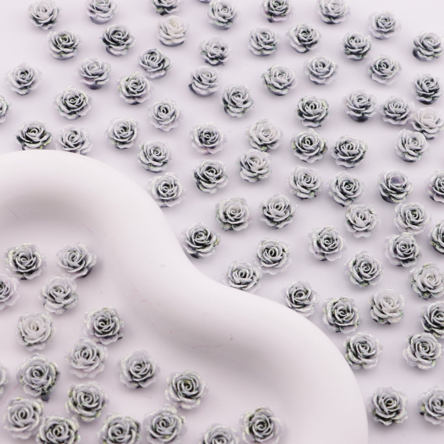 FS6215- 10mm Luminous Soft Flower Charms Night - Glow Soft Flower Patches