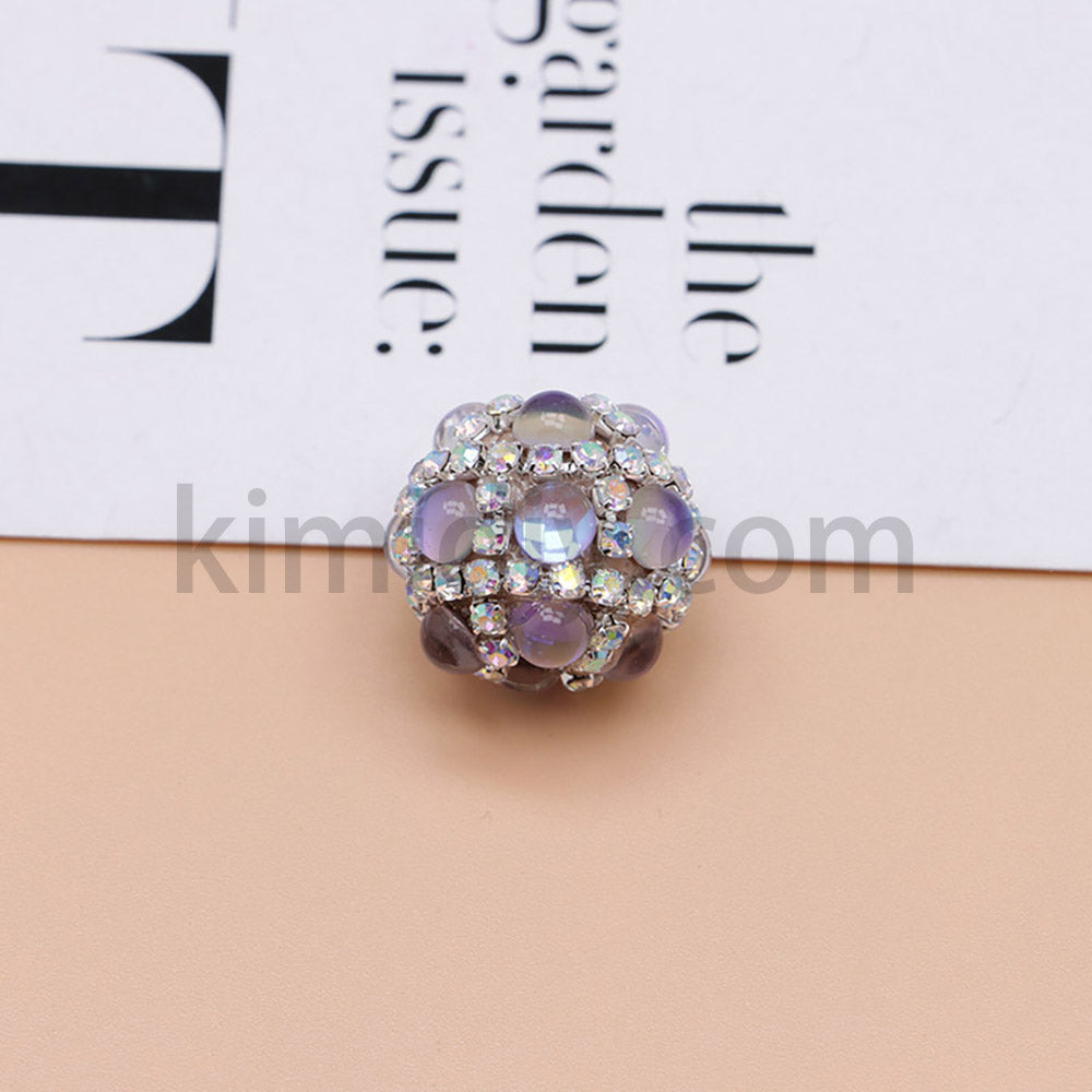FS0366-16MM Mixed Color Pearl Full Diamond Mermaid Glass Beads Fit For Beadable Pens