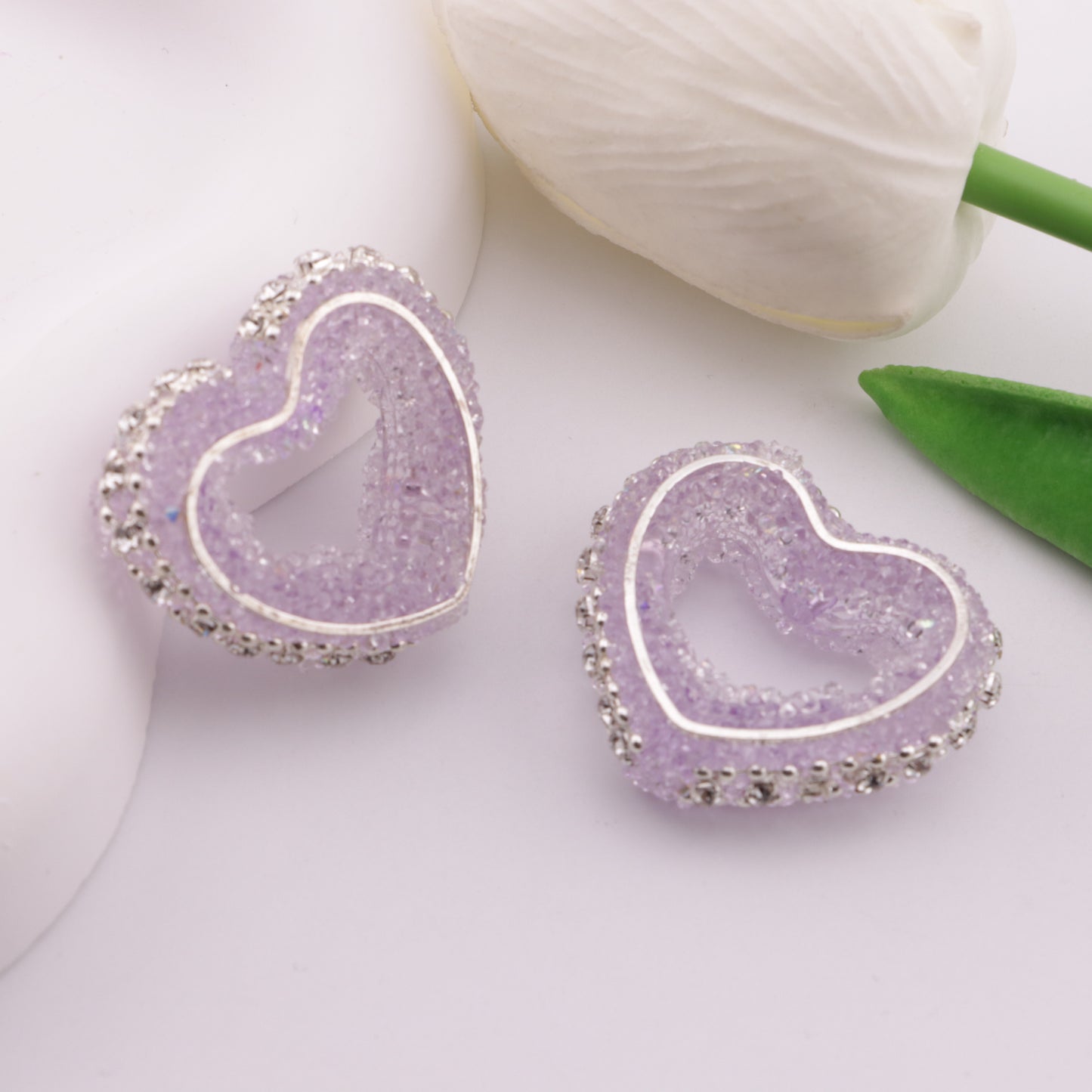 FS6233- 28×32Mm Heart-Shaped Granulated Sugar Frame