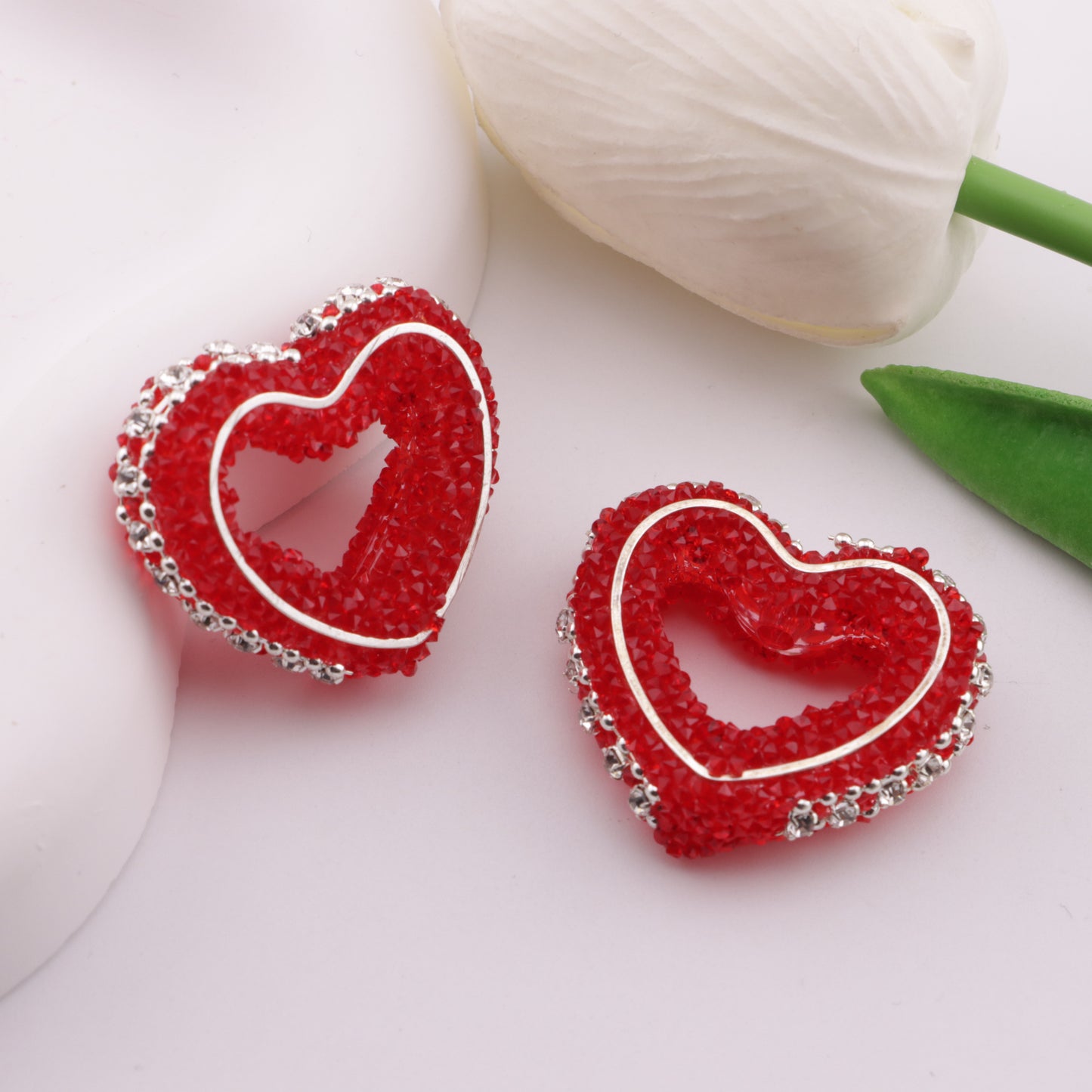 FS6233- 28×32Mm Heart-Shaped Granulated Sugar Frame