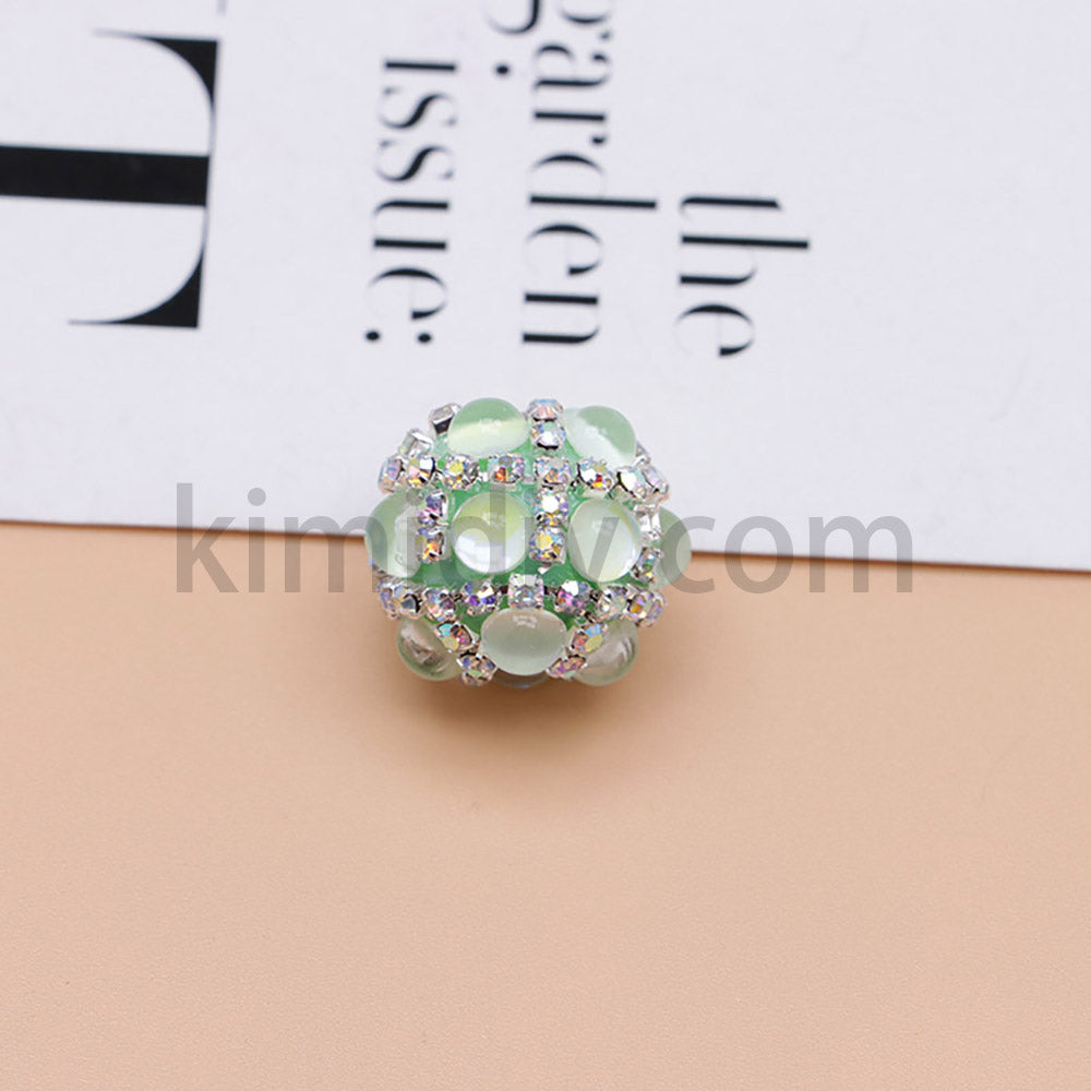 FS0366-16MM Mixed Color Pearl Full Diamond Mermaid Glass Beads Fit For Beadable Pens