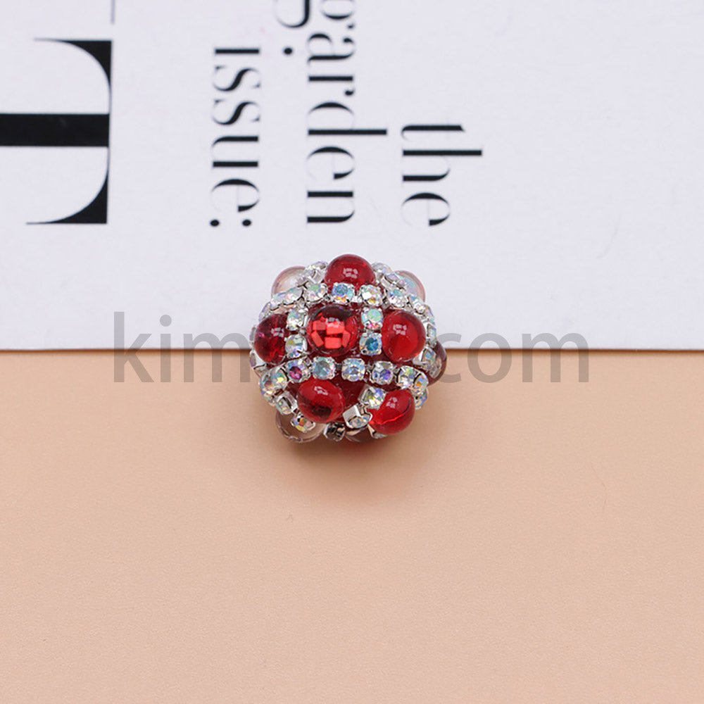 FS0366-16MM Mixed Color Pearl Full Diamond Mermaid Glass Beads Fit For Beadable Pens