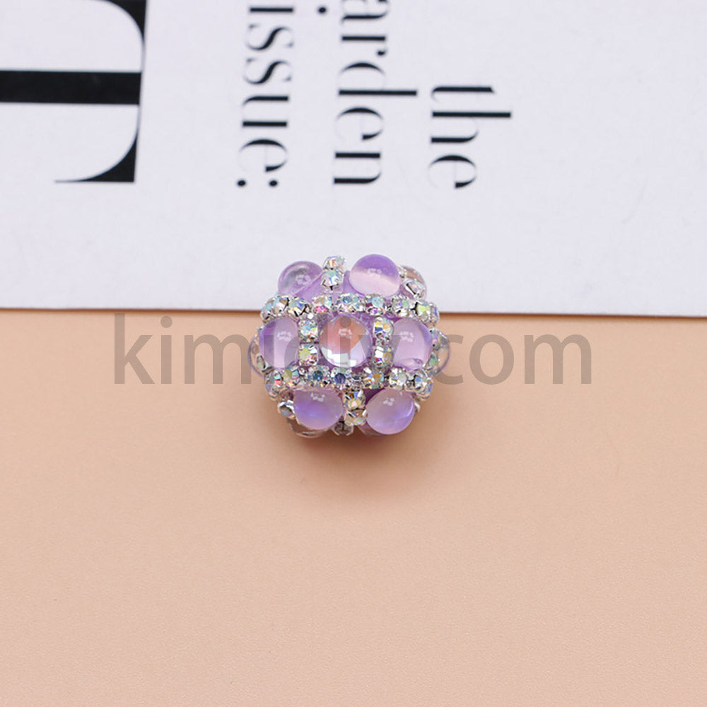 FS0366-16MM Mixed Color Pearl Full Diamond Mermaid Glass Beads Fit For Beadable Pens