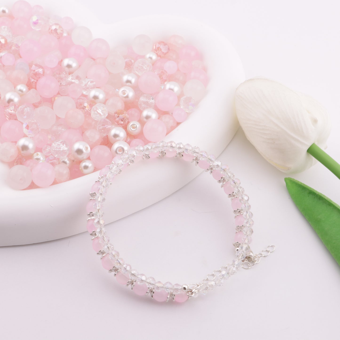 FS3833- Pink Series Mixed Style Glass Beads