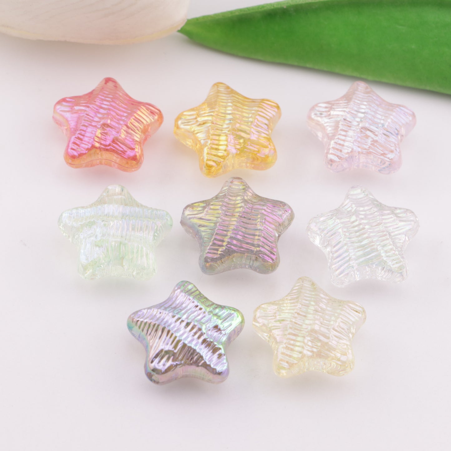 FS6276- 16mm Star Resin Beads