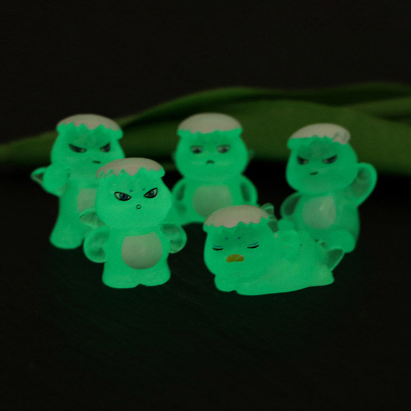 FS4886- Three - Dimensional Mini Snow - Topped Milk Dragon, Luminous Pen Toppers